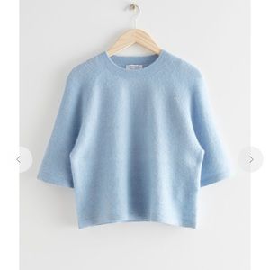 NWT & Other Stories Boxy Alpaca Knit T-Shirt